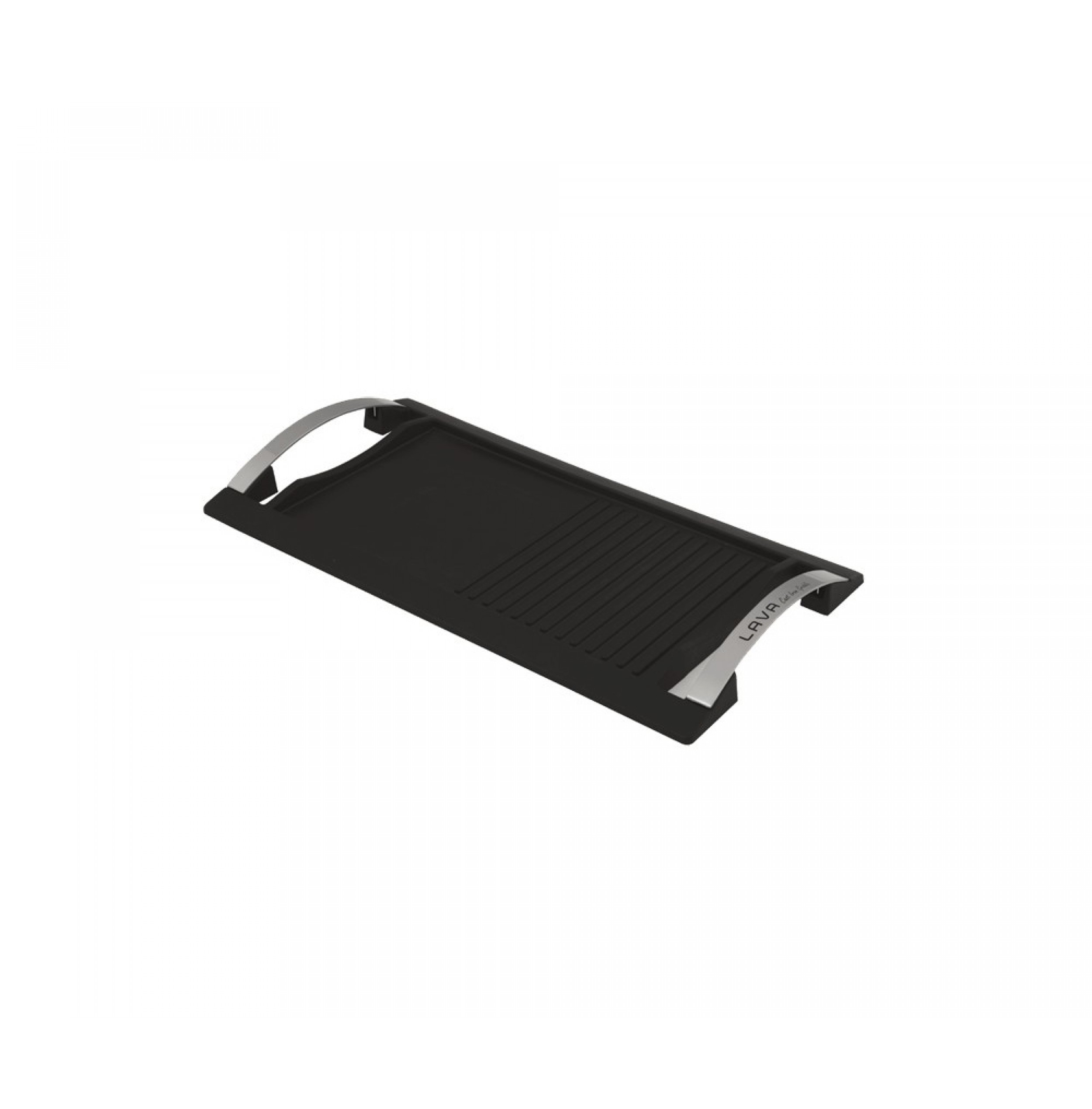 Lava Paslanmaz Metal Kulplu Griddle/Grill Tava, Hibritli 48×26 cm